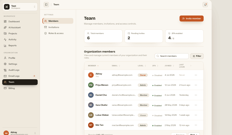Teams screen